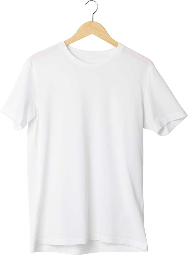 White T shirt mockup hanging, Png file